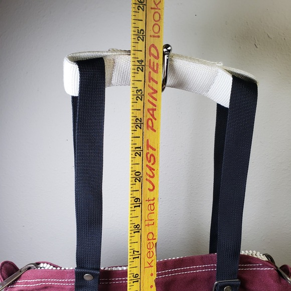 Kavu Canvas Tote Backpack Shoulder Bag Burgundy Gorpcore Beach Travel Outdoors - Picture 7 of 9